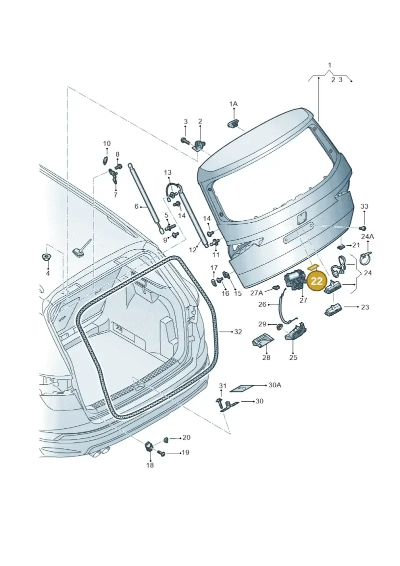 3T9853433B — SEAT Ateca (2016-) diagram 893827000, position 22