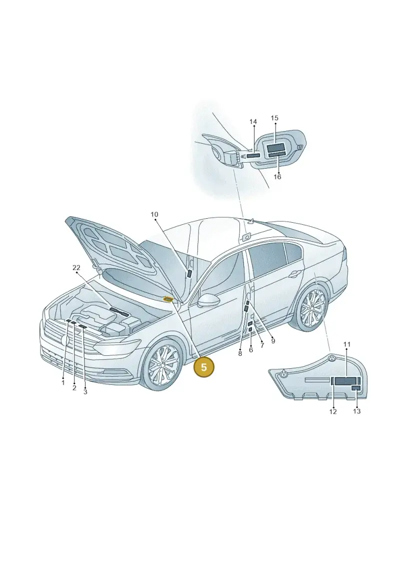 3V0000279 — Skoda Superb Combi (2015-2024) diagram 851010000, position 5