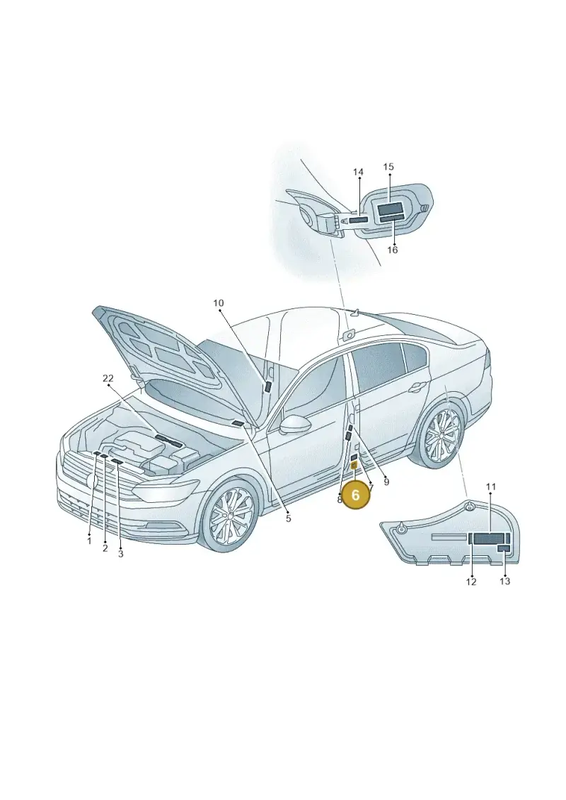 3V0010009 — Skoda Superb Combi (2015-2024) diagram 851010000, position 6