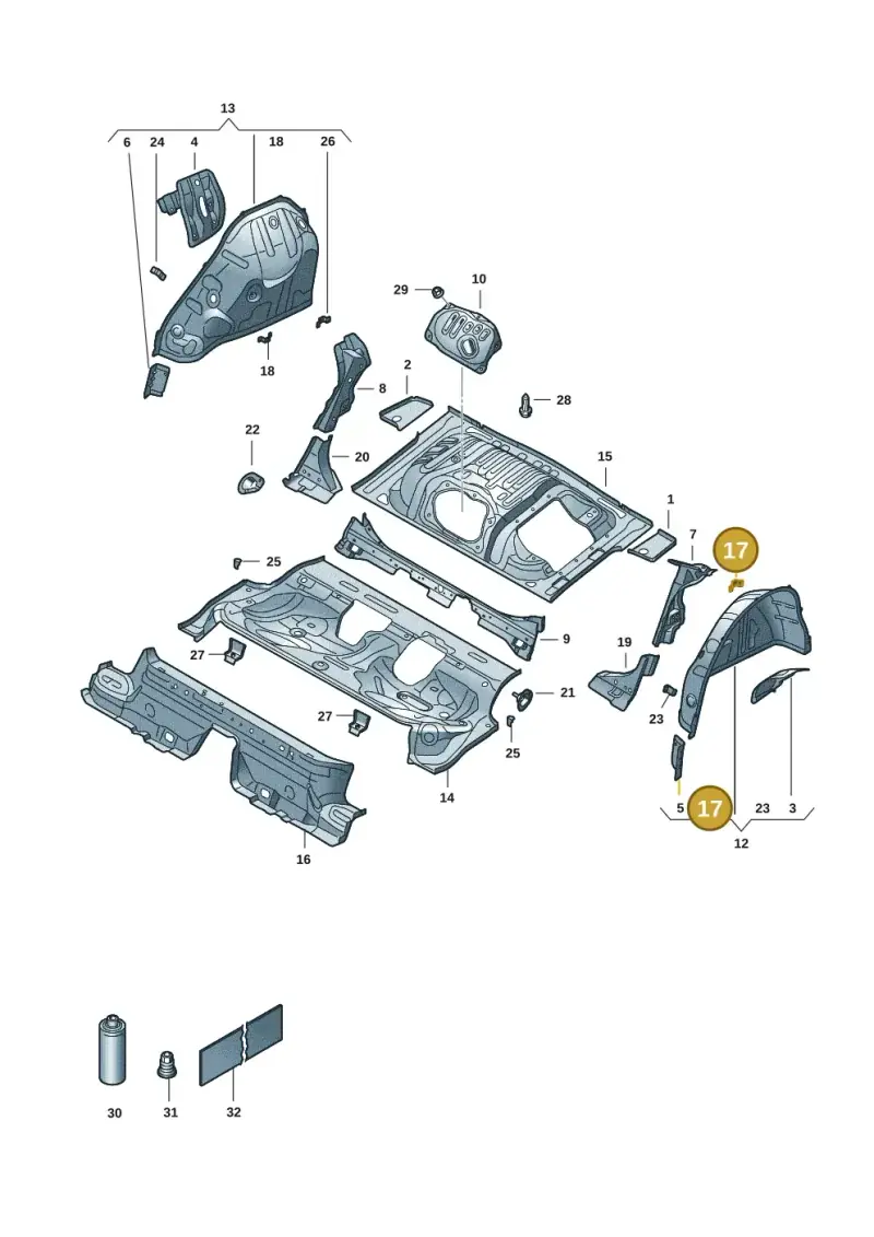 3V0804299 — Skoda Octavia (2019-2024) diagram 585803055, position 17