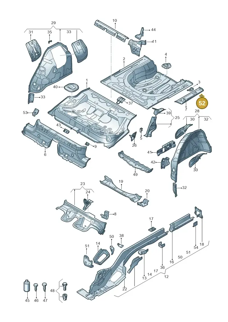 3V0804299 — Skoda Superb Combi (2015-2024) diagram 793803200, position 52