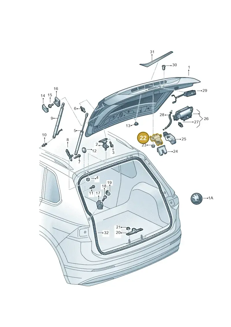 3V0827505C — Skoda Kodiaq (2018-2022) diagram 804827000, position 22