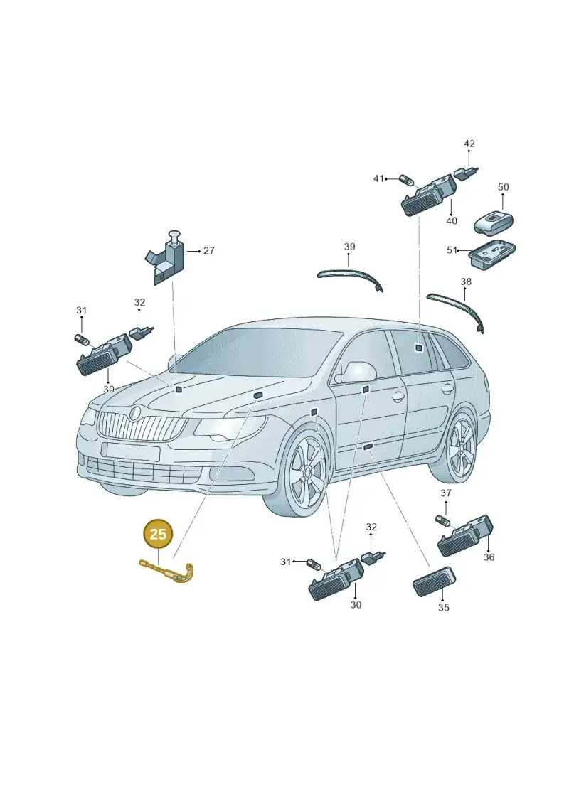 3V0919390B — Skoda Kodiaq (2018-2022) diagram 804947010, position 25