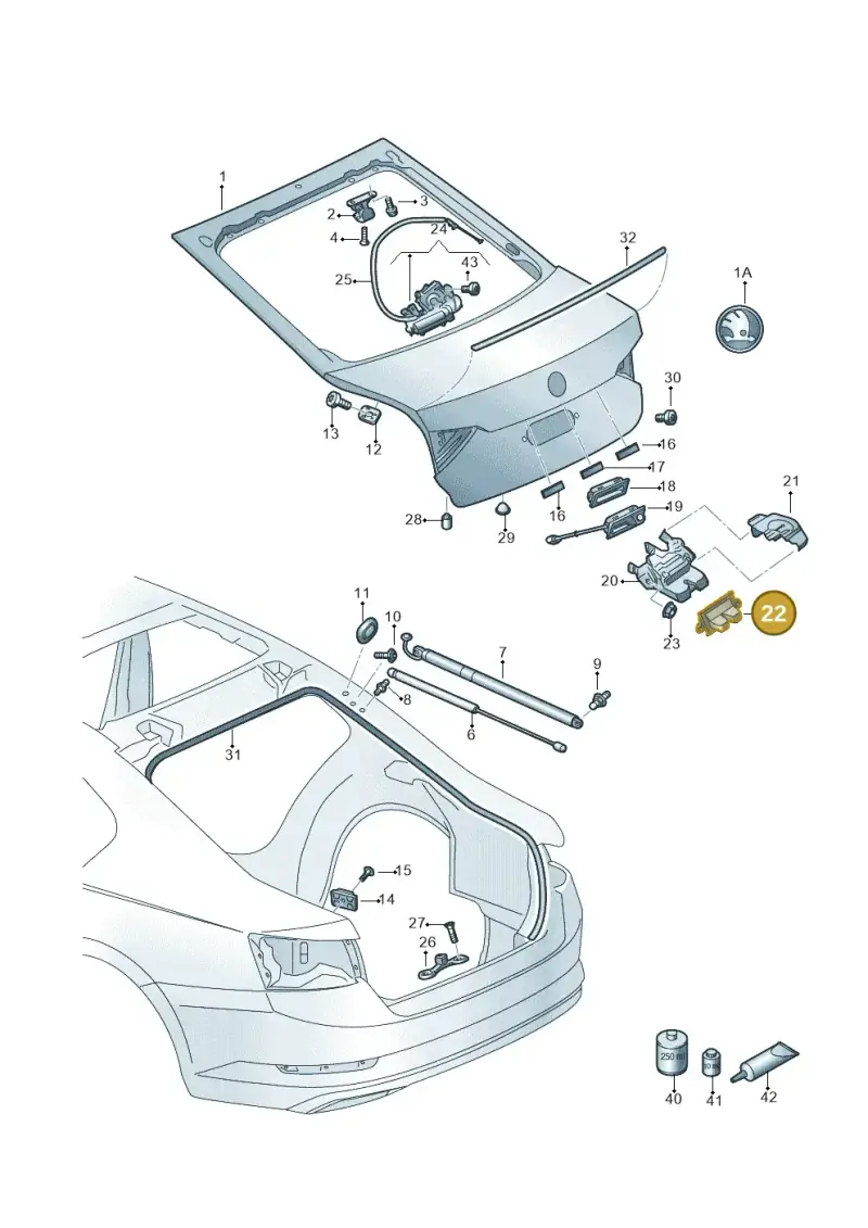 3V5827520 — Skoda Superb Combi (2015-2024) diagram 851827010, position 22