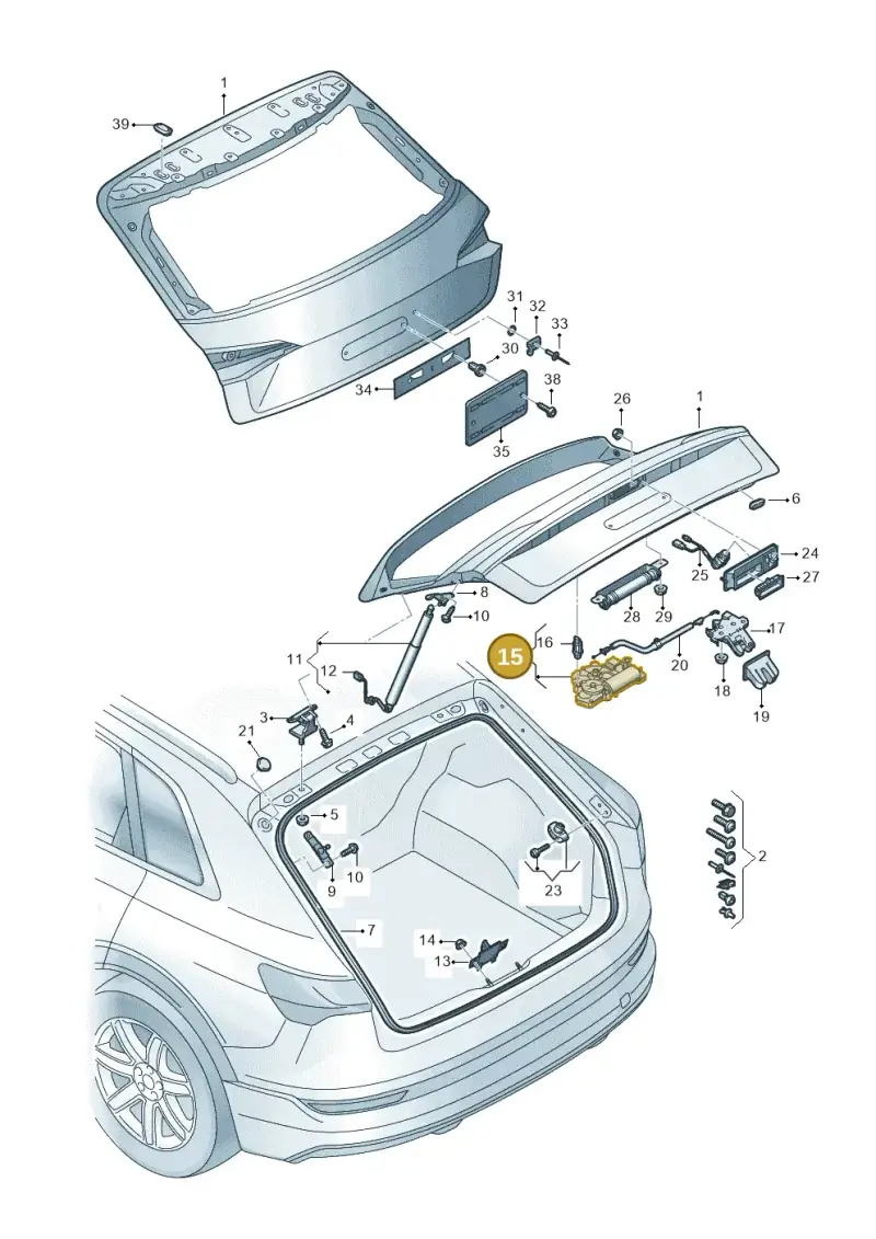 3V5827887B — Audi Q8 e-tron (2018-2025) diagram 586827000, position 15