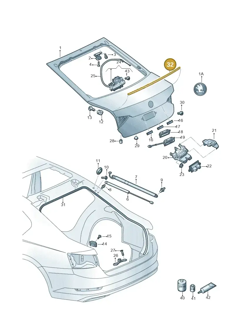 3V5827933GRU — Skoda Superb Combi (2015-2024) diagram 851827010, position 32
