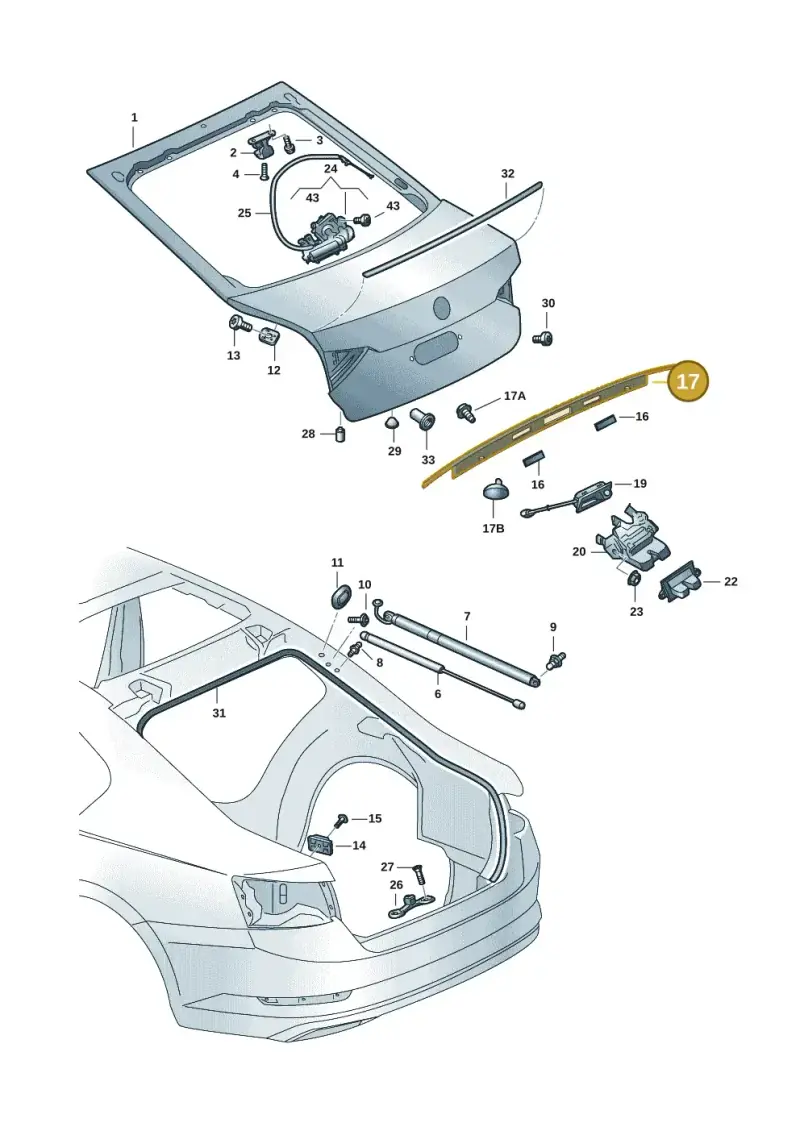 3V5853095B041 — Skoda Superb Combi (2015-2024) diagram 851827010, position 17