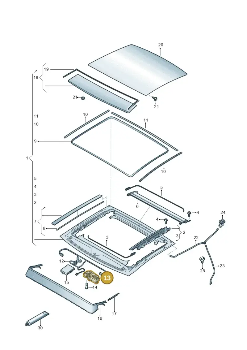 3VD877795 — Audi A7 (2021-) diagram 430877010, position 13