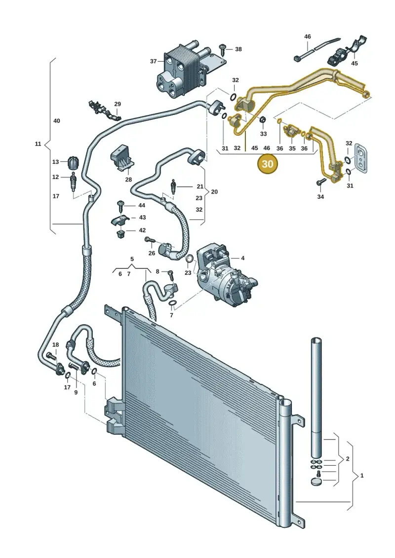 3WA816738B — Skoda Superb Combi (2023-) diagram 3p0260060, position 30