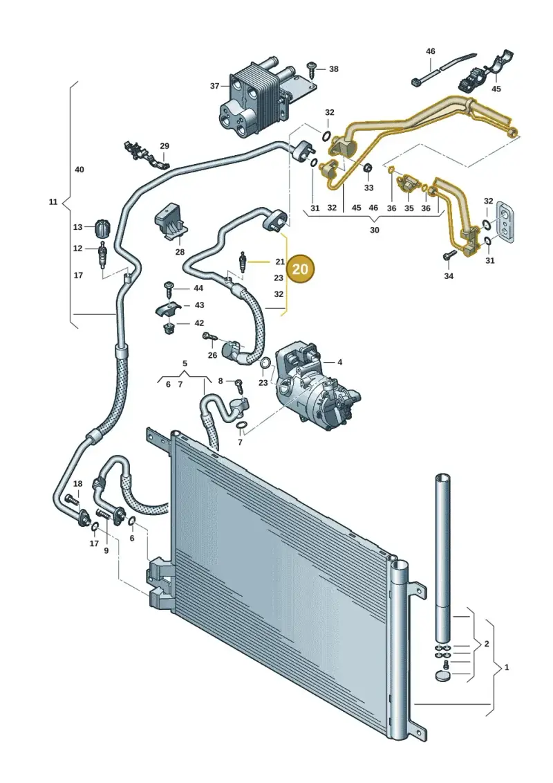 3WA816743B — Skoda Superb Combi (2023-) diagram 3p0260060, position 20