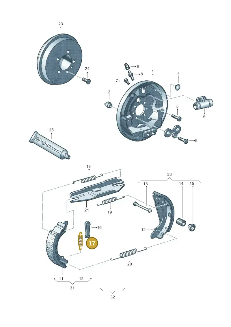 431609715 — Skoda Roomster (2010-2015) diagram 672609300, position 17