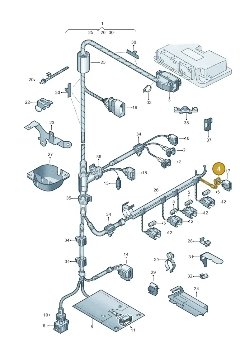 443906102C — Skoda OCTAVIA/COMBI/4X4      01> (2000-) diagram 252971160, position 4