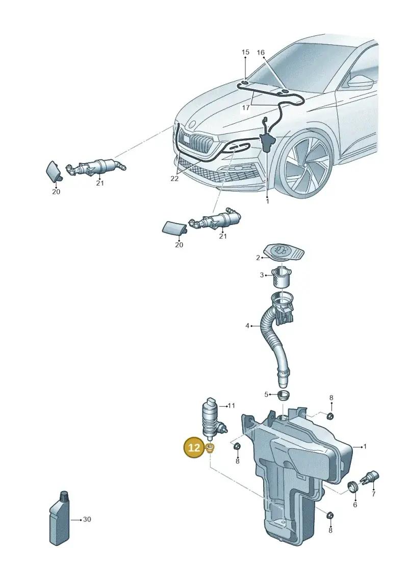 443955465 — Skoda Fabia (2021-) diagram 584955010, position 12