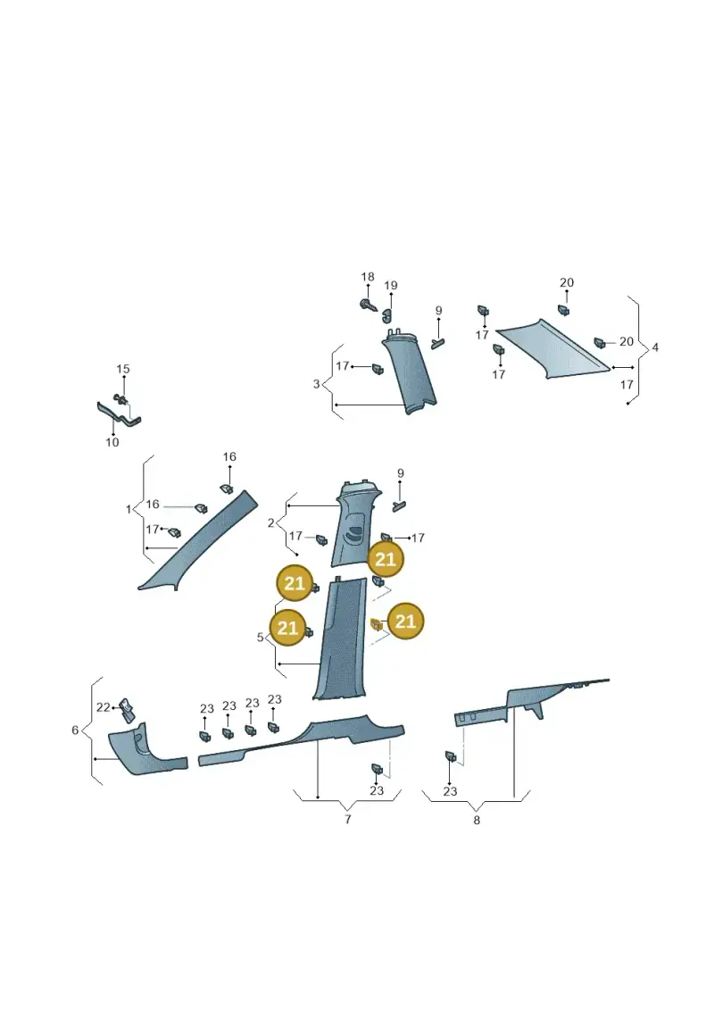4A0867276 — Skoda Kodiaq (2018-2022) diagram 804867650, position 21