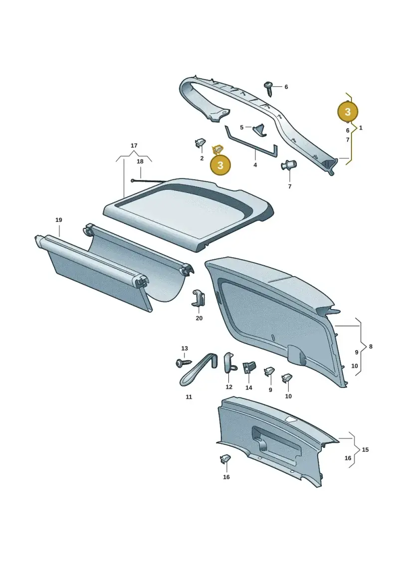 4A0867276A — Skoda Superb Combi (2023-) diagram 3p0867090, position 3