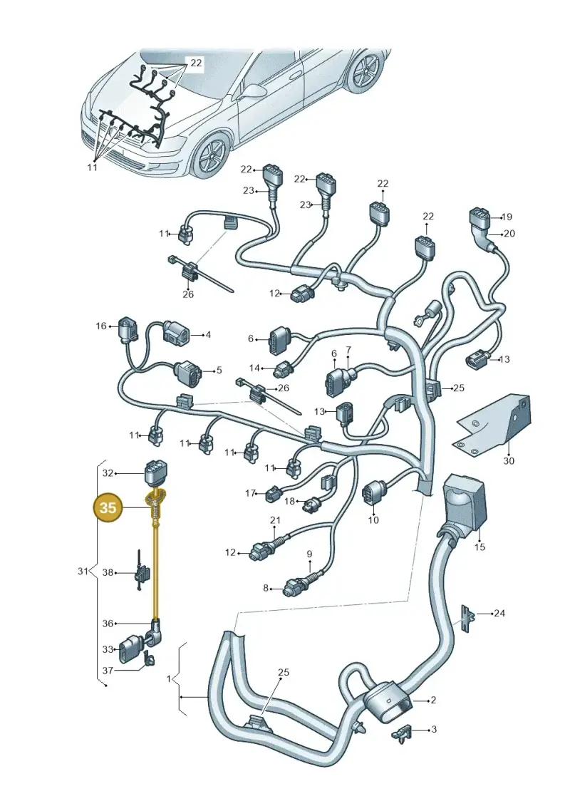4A0906102 — Skoda Octavia (2017-2020) diagram 827971140, position 35