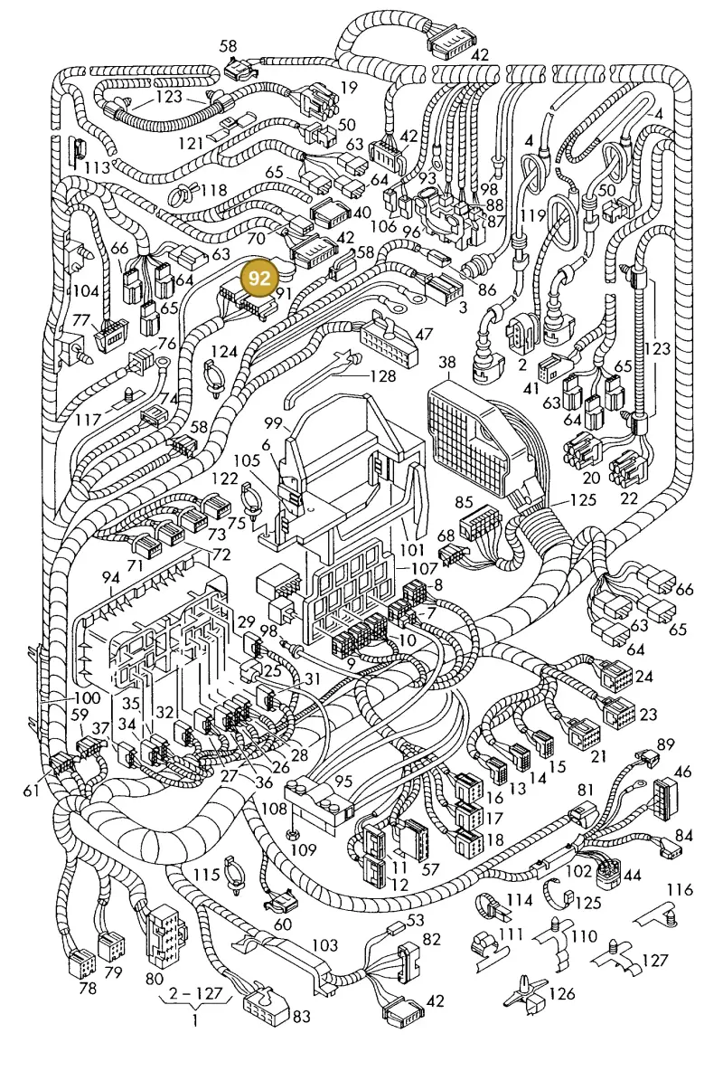 4A0972643 — Skoda FABIA/COMBI            05> (2004-) diagram 225971850, position 92