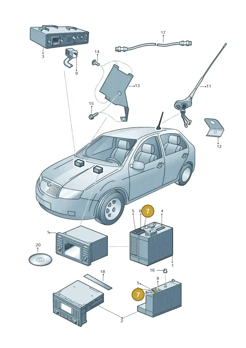 4A0972643 — Skoda FABIA/COMBI            05> (2004-) diagram 453919200, position 7
