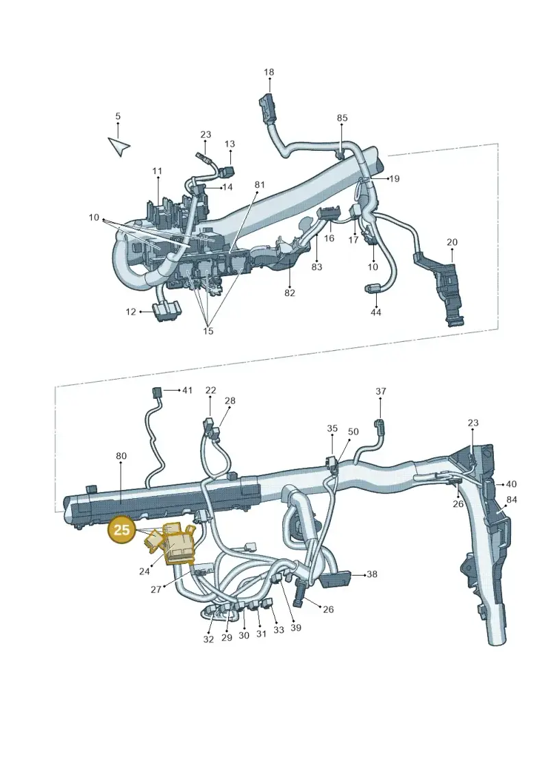4A0972643A — Skoda Yeti (2013-2017) diagram 666971870, position 25