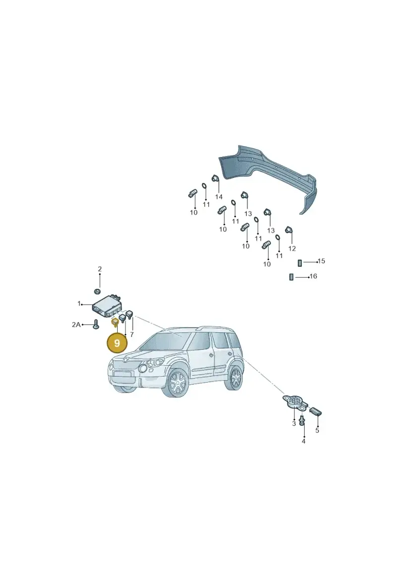 4A0972883A — Skoda Yeti (2013-2017) diagram 767919500, position 9
