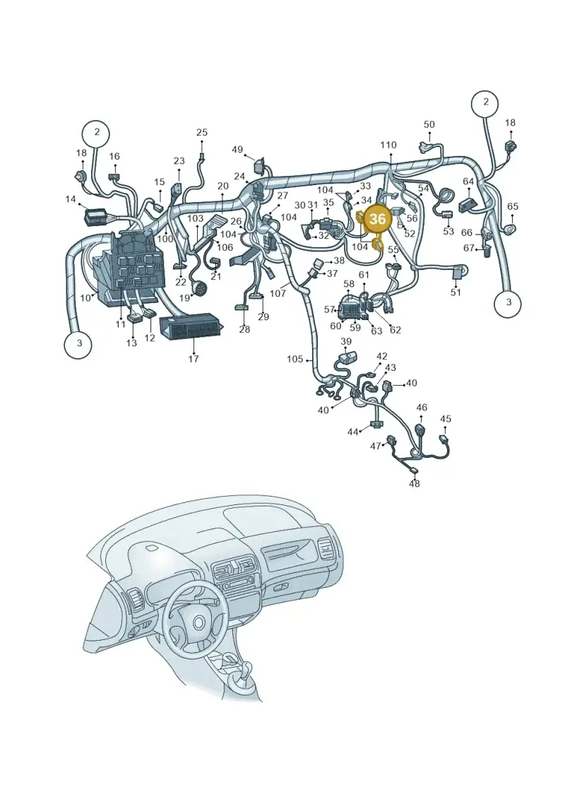 4A0972883C — Skoda Roomster (2010-2015) diagram 608971850, position 36