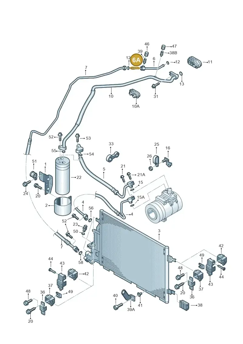 4B0820177 — Skoda SUPERB                 02> (2001-) diagram 226260450, position 6A