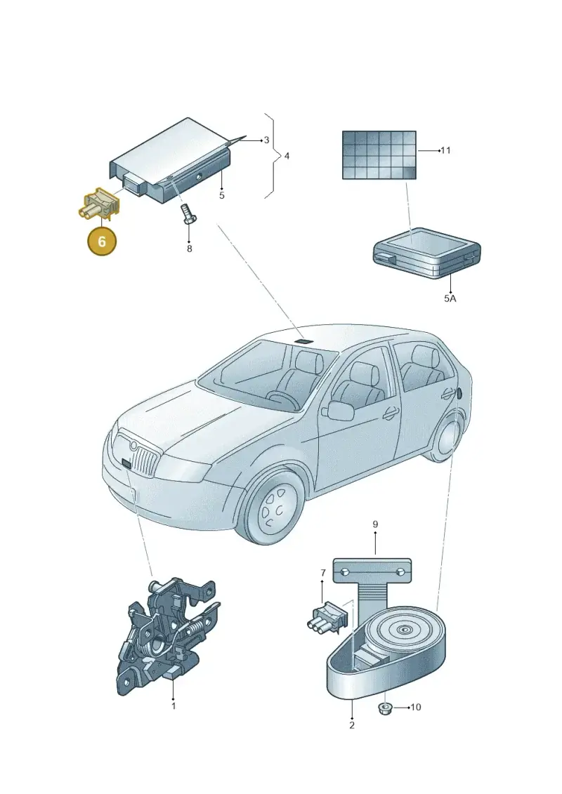 4D0972623 — Skoda FABIA/COMBI            05> (2004-) diagram 225951400, position 6