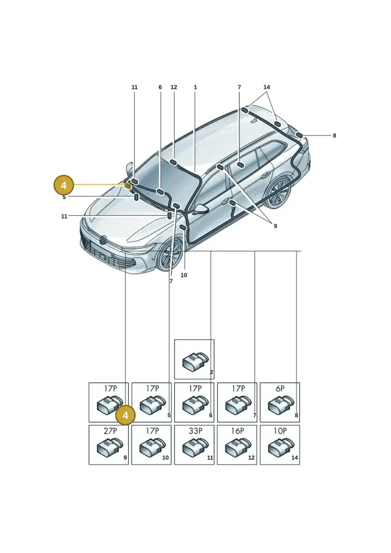 4F0972575D — Skoda Superb Combi (2023-) diagram 3j0972000, position 4