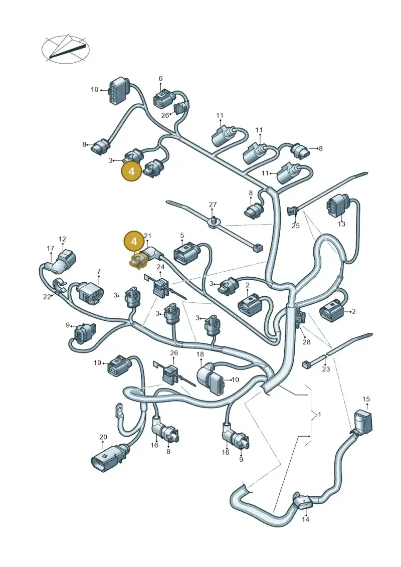 4F0973704 — Skoda Fabia (2021-) diagram 746971150, position 4