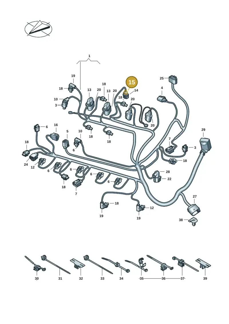 4G0971921 — Skoda Octavia (2019-2024) diagram 5h0971010, position 15