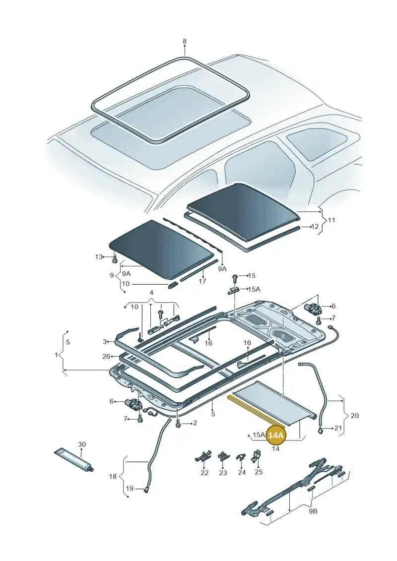 4G9877355 — Skoda Octavia (2017-2020) diagram 753877200, position 14A