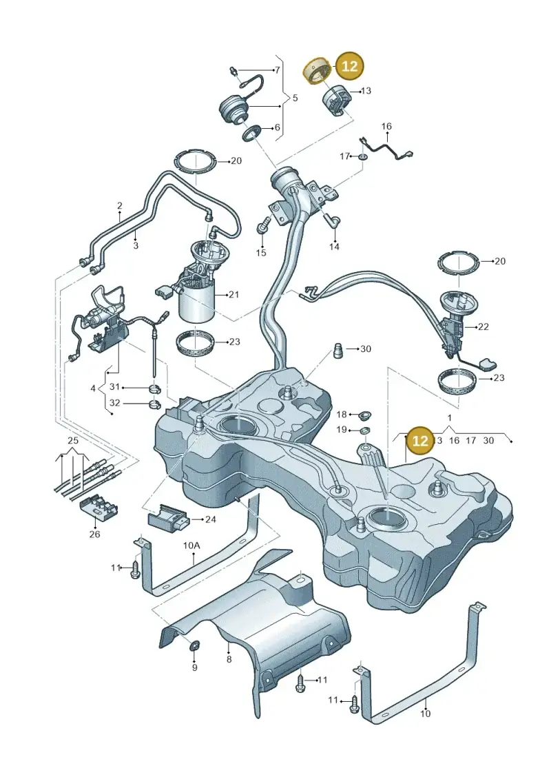 4H0201115A — Skoda Karoq (2017-2022) diagram 746201700, position 12