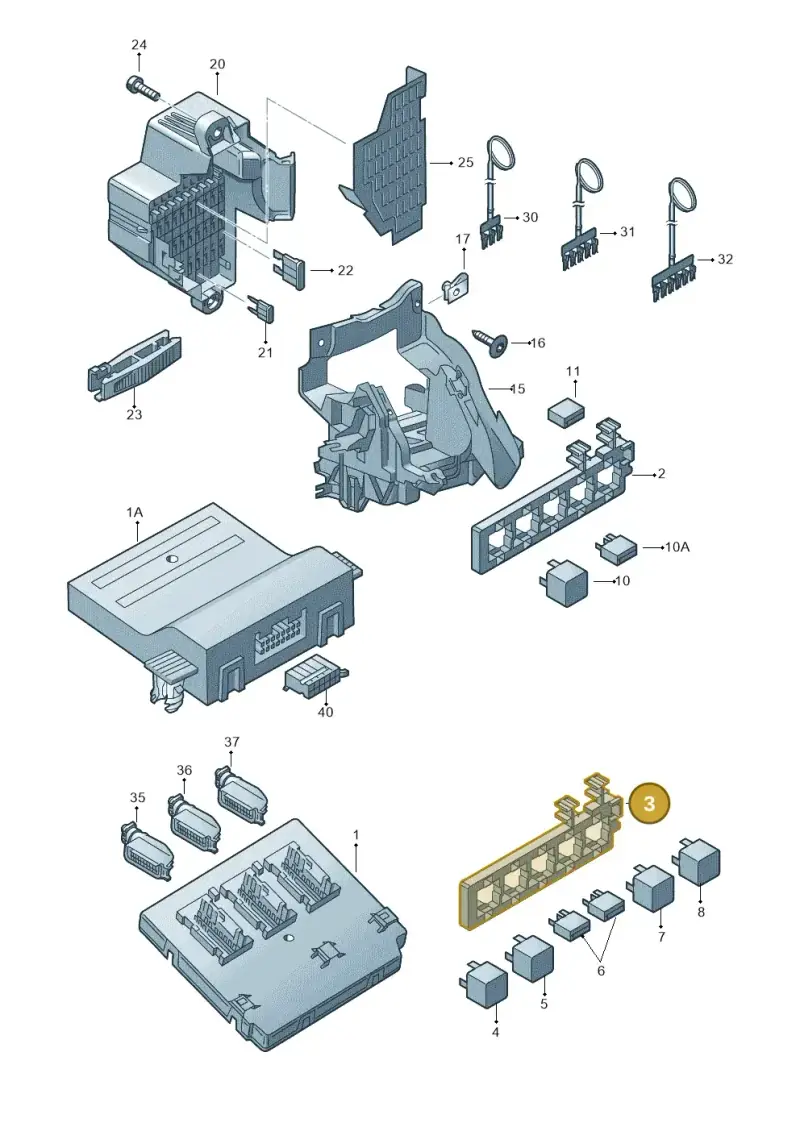 4H0937528B — Skoda Superb comfort (2008-2013) diagram 632937000, position 3