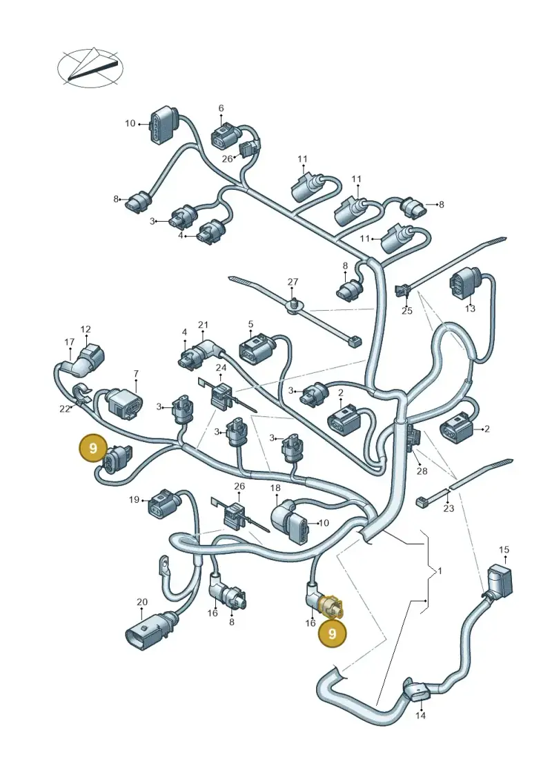 4H0973703A — Skoda Fabia (2021-) diagram 746971150, position 9