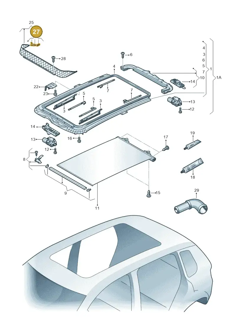 4L0898671A — Skoda Yeti (2009-2013) diagram 666877100, position 27