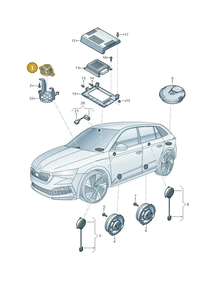 4M0035454A — Skoda Fabia (2021-) diagram 584035035, position 1