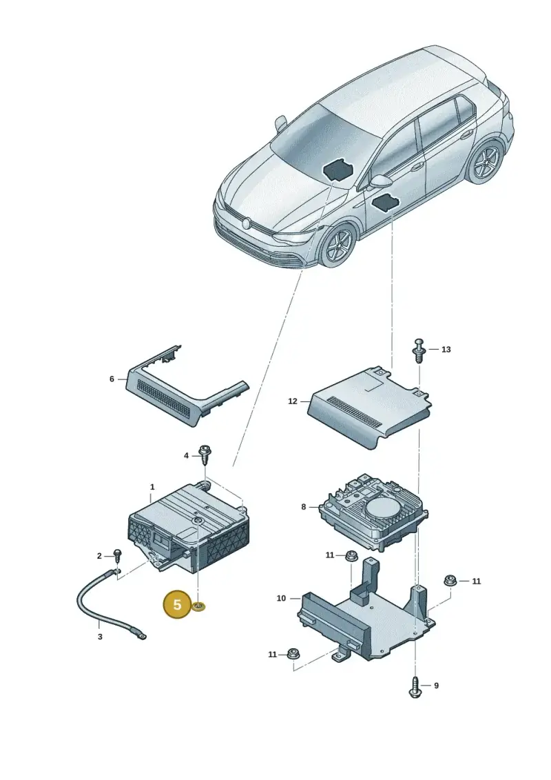 4M0915143 — Skoda Octavia (2019-2024) diagram 5h0915020, position 5