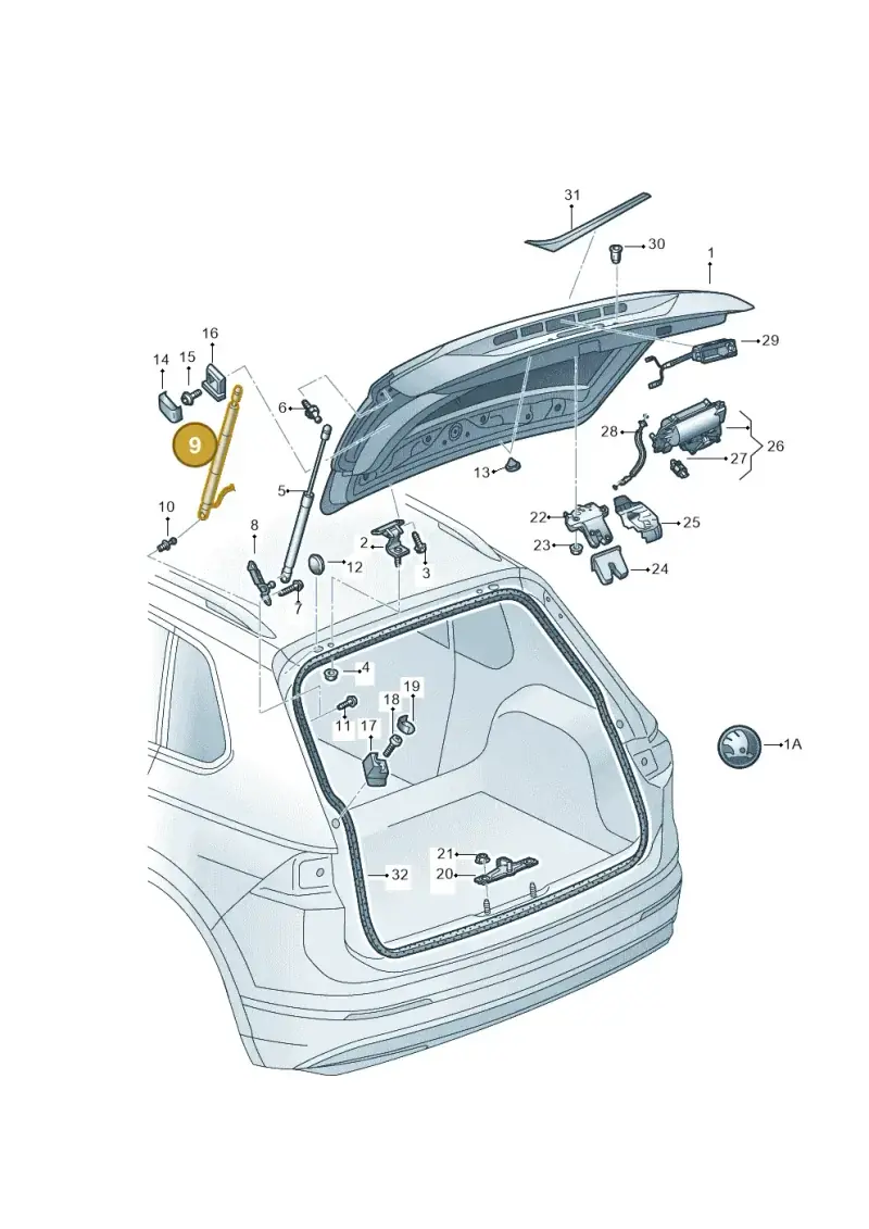 565827851B — Skoda Kodiaq (2018-2022) diagram 804827000, position 9