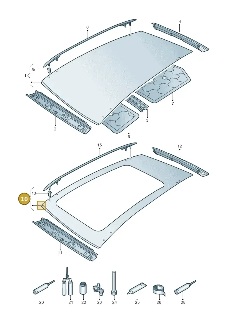 571817101A — Volkswagen Tiguan (2023-2025) diagram 884817000, position 10