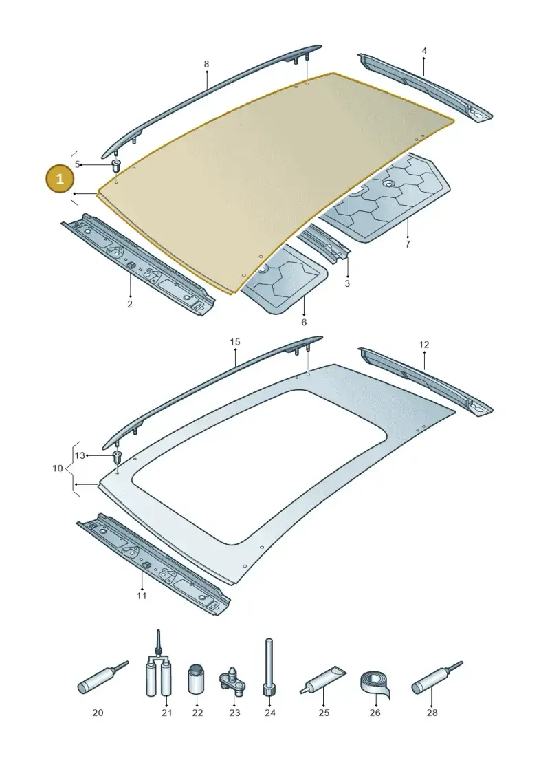 571817101 — Volkswagen Tiguan (2023-2025) diagram 884817000, position 1