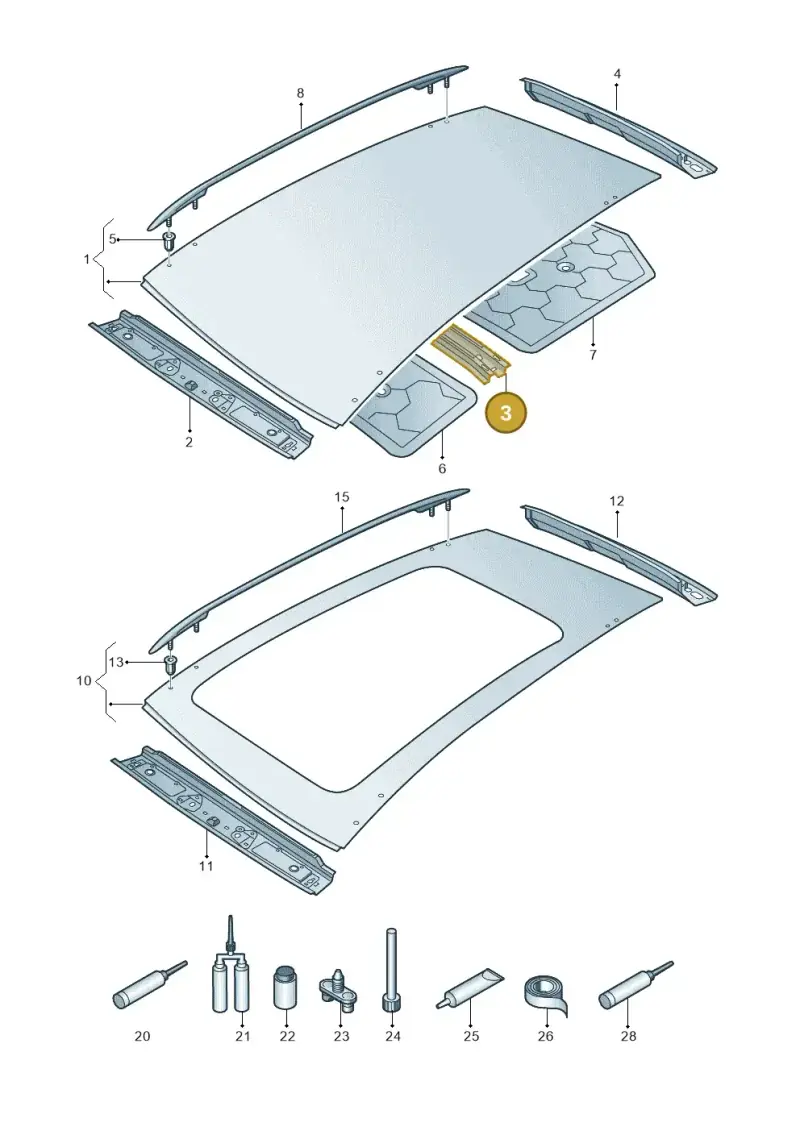 571817119 — Volkswagen Tiguan (2023-2025) diagram 884817000, position 3