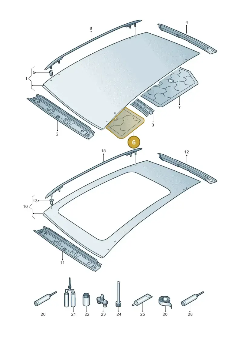 571817157 — Volkswagen Tiguan (2023-2025) diagram 884817000, position 6