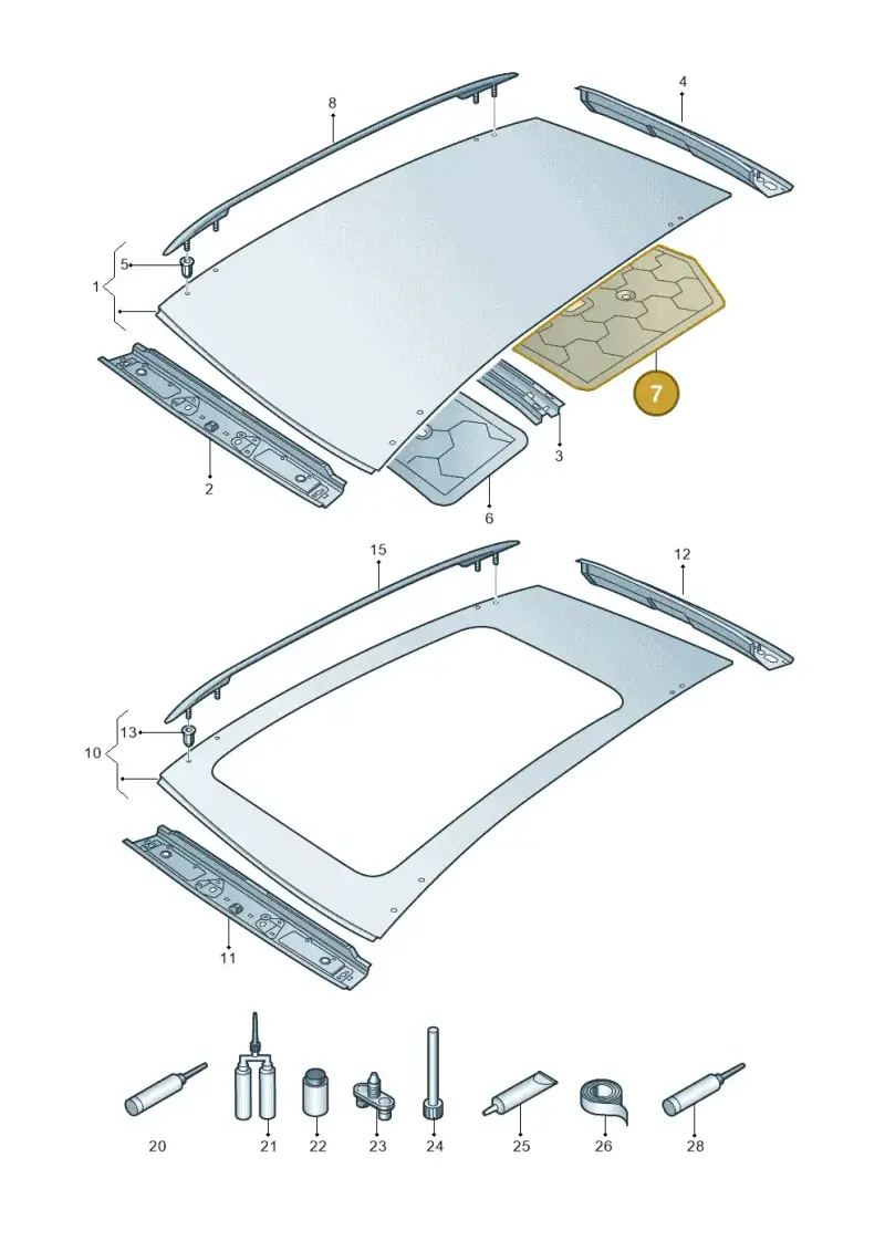 571817285 — Volkswagen Tiguan (2023-2025) diagram 884817000, position 7