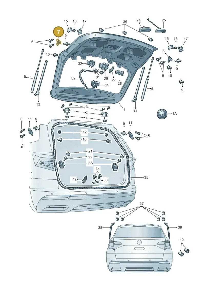 57A827427 — Skoda Karoq (2017-2022) diagram 834827000, position 7
