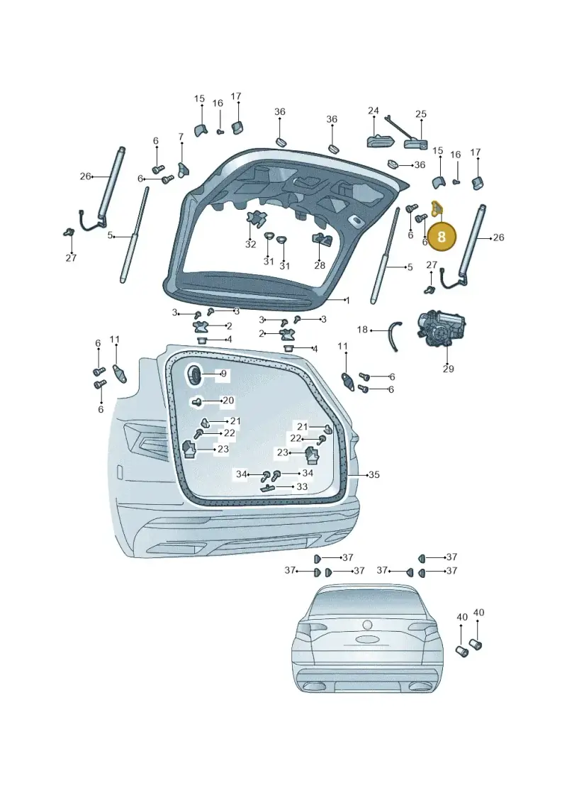 57A827428 — Skoda Karoq (2017-2019) diagram 433827000, position 8