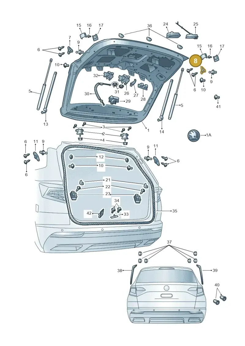 57A827428 — Skoda Karoq (2017-2022) diagram 834827000, position 8