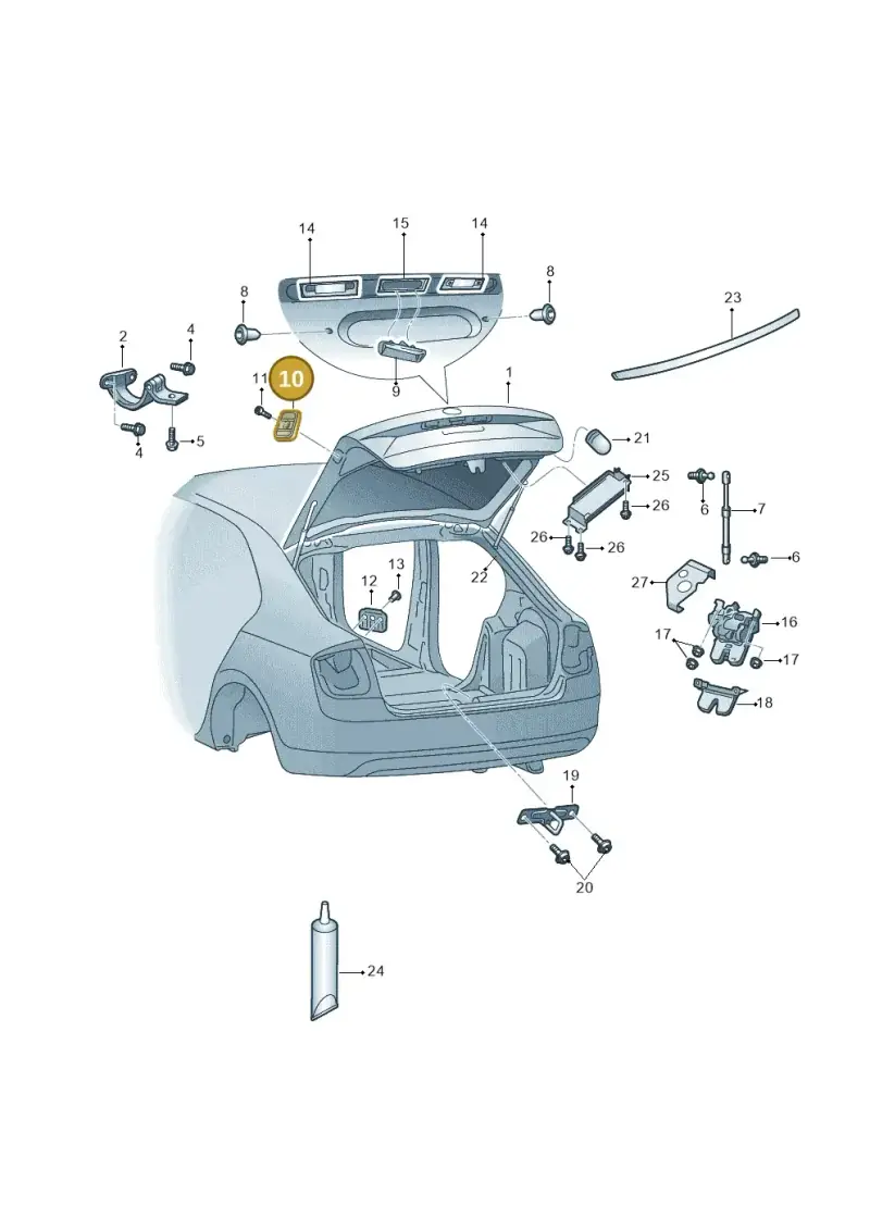 5E0827239A — Skoda Octavia (2012-2017) diagram 753827100, position 10