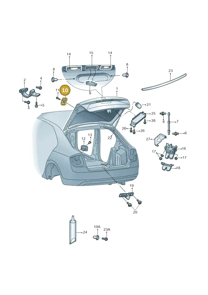 5E0827239A — Skoda Octavia (2017-2020) diagram 805827010, position 10