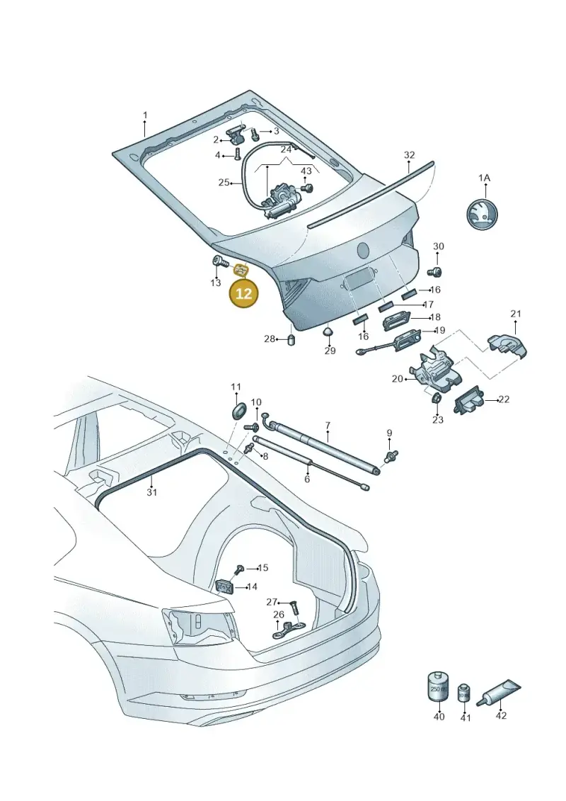 5E0827239A — Skoda Superb Combi (2015-2024) diagram 851827010, position 12