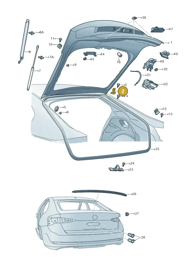 5E0827301A — Skoda Octavia (2019-2024) diagram 585827000, position 2